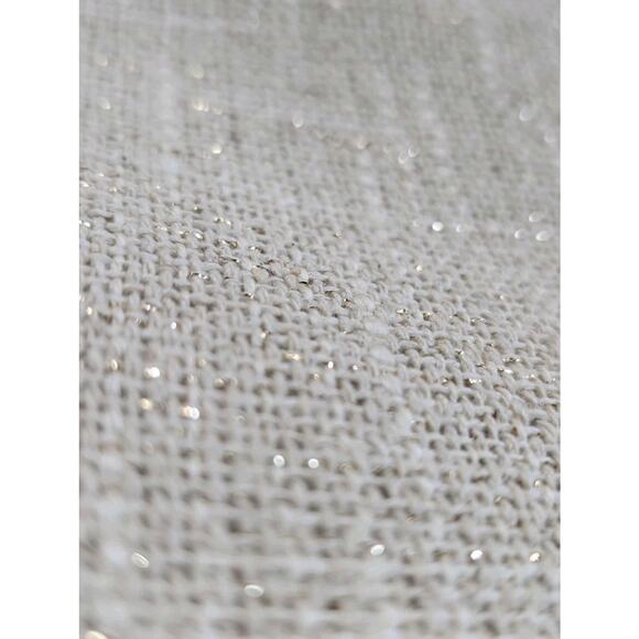 NEW Letter "M" Embroidered Beige Burlap Shimmer Christmas Stocking 20" Holiday - Picture 5 of 10